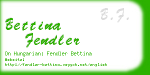 bettina fendler business card